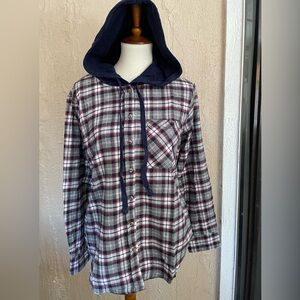 Flannel Shirt Hoodie